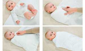Пеленание новорождённого: 4 безопасных метода + схемы
